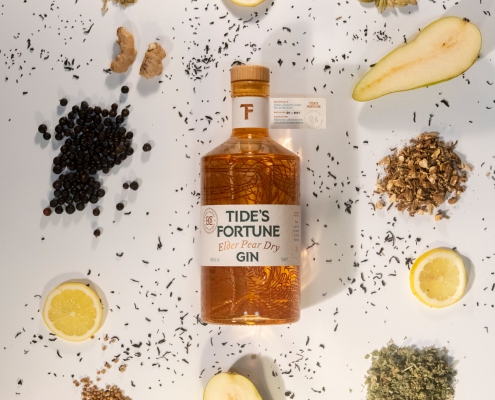 Elder Pear botanicals and bottle